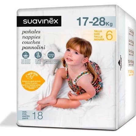 Suavinex Pañales T-6 17-28kg 18 uds
