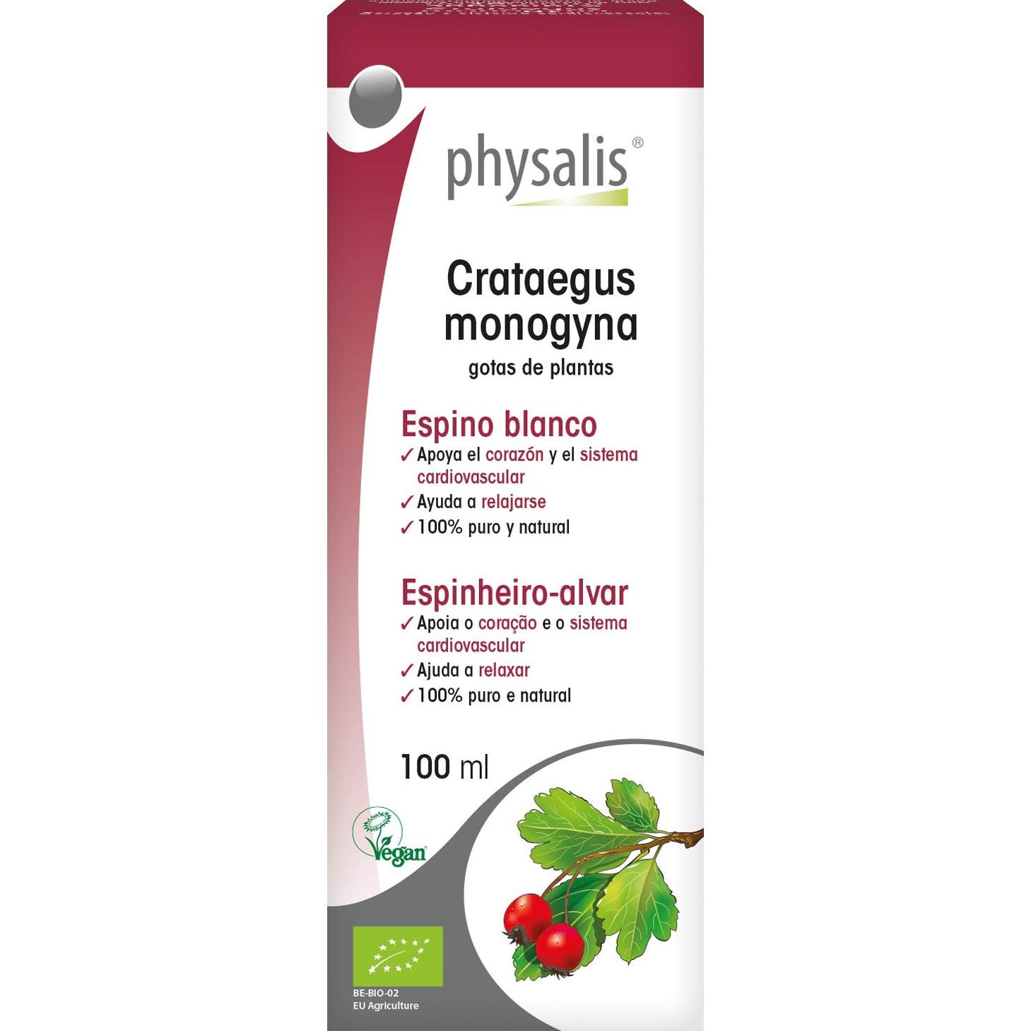 Physalis Extrait Crataegus Monogyna Bio 100ml