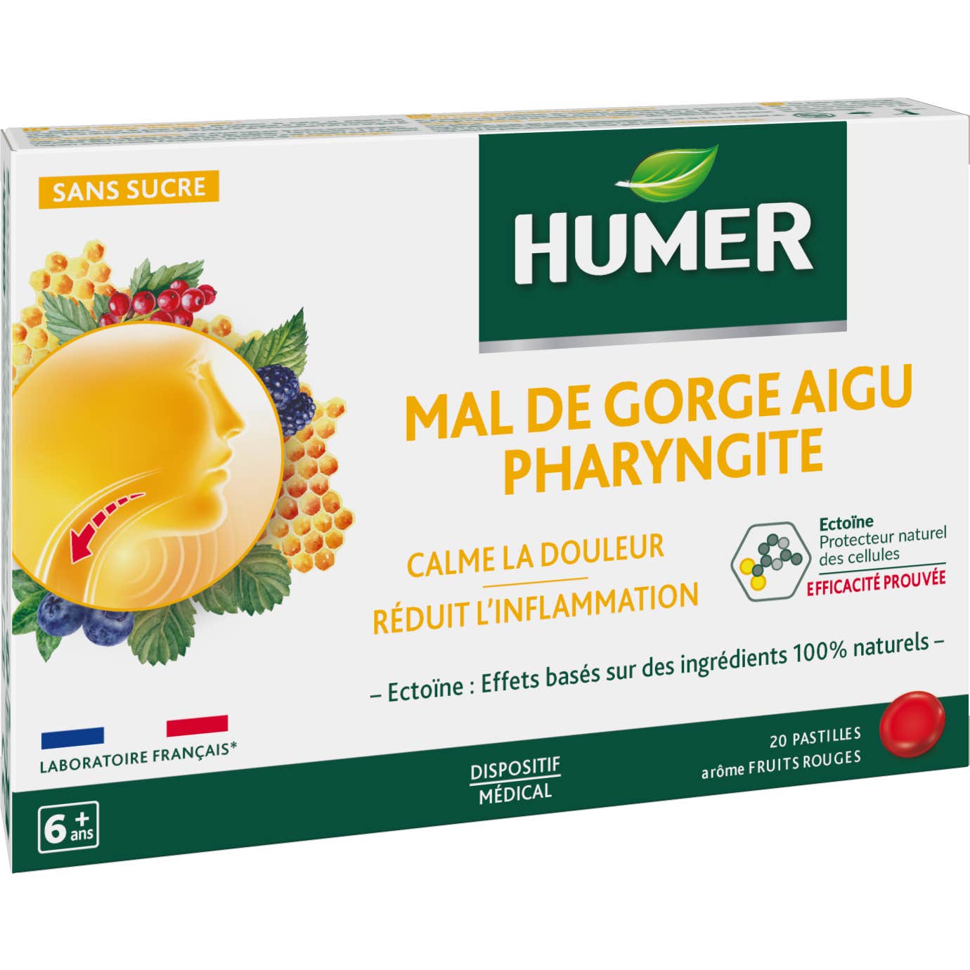 Humer Dolor de Garganta Faringitis Aguda 20comp | Natural Doctor