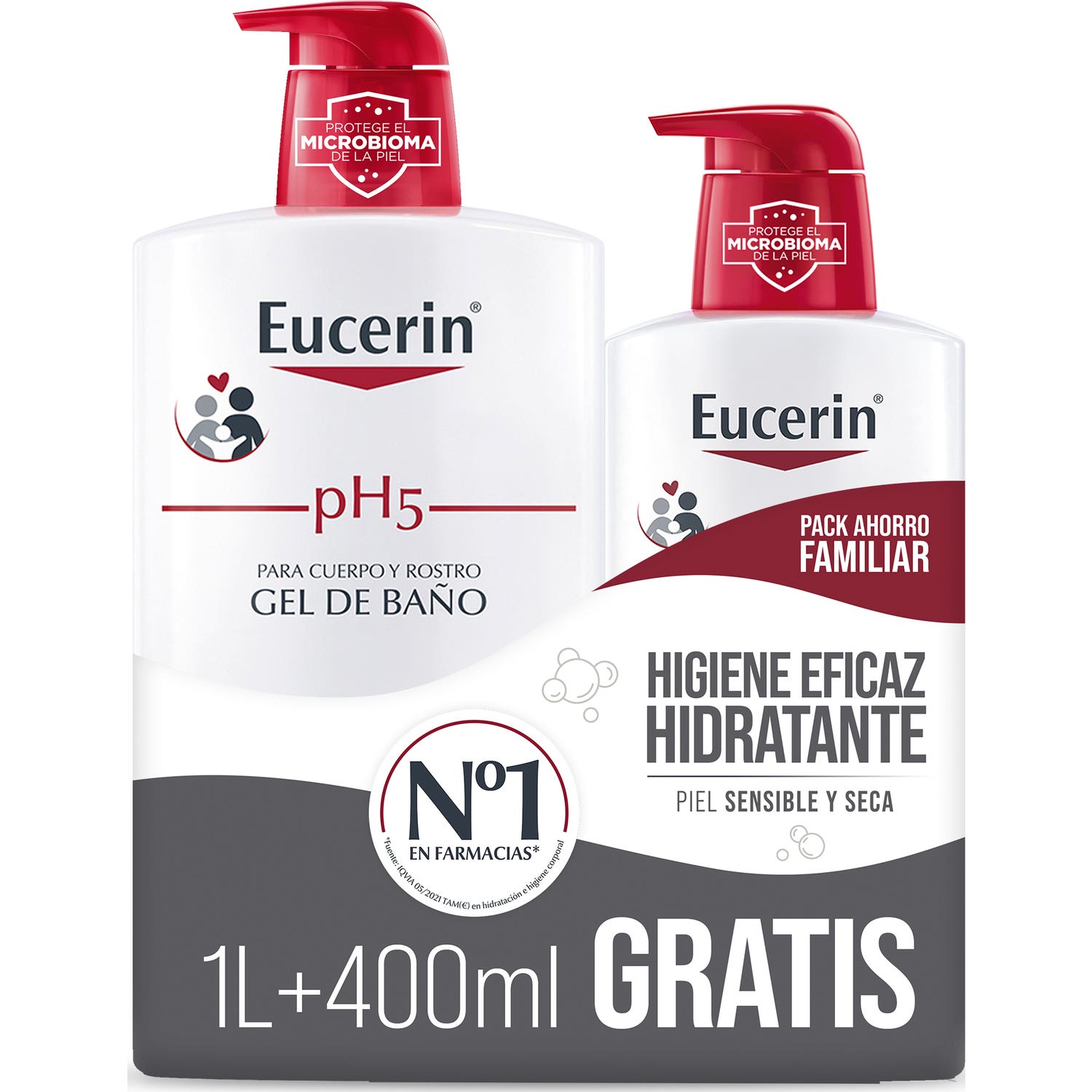 Eucerin® Family Pack Gel de Baño 1L + 400ml