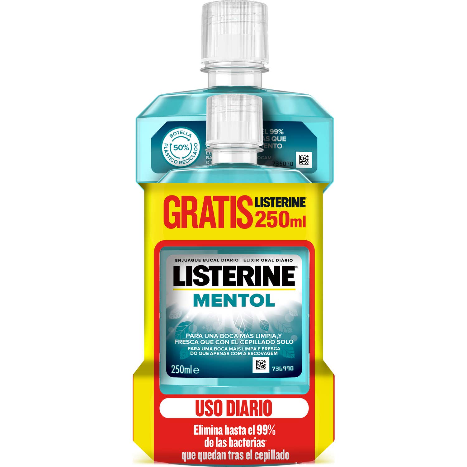 Listerine Mentol 500ml + 250ml