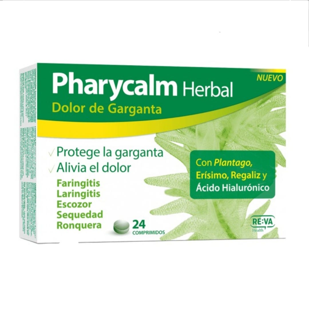 Pharycalm Herbal Plantaga Erysimum Regaliz 24 Comprimidos