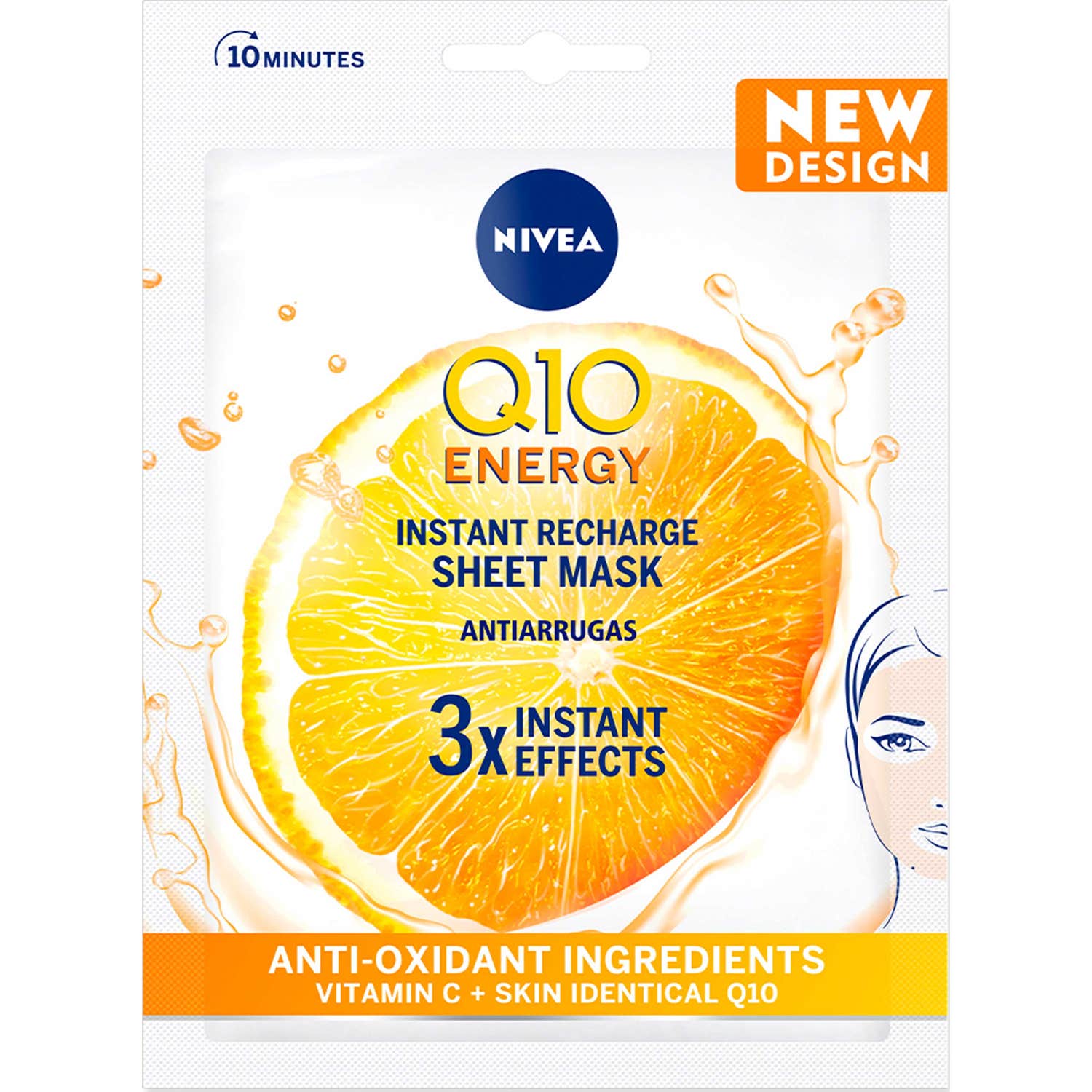 Nivea Q10 Mascarilla Facial Energizante Antiarrugas 1ud
