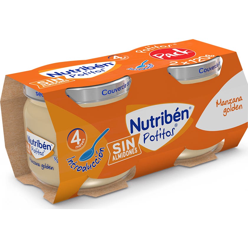 Nutribén Potitos Manzana Golden 2x120g