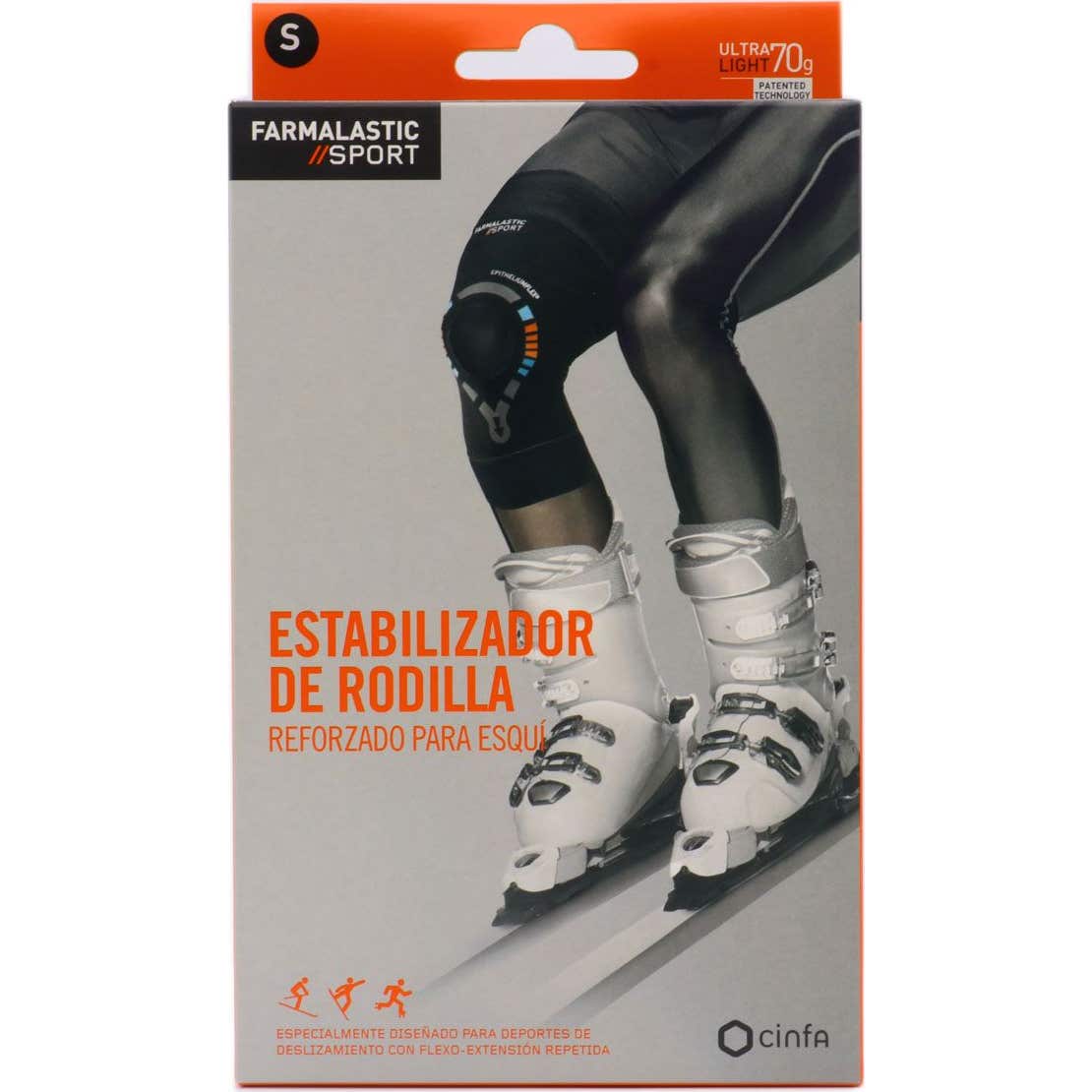 Farmalastic Estabilizador De Rodilla Reforzado Para Esqui T-s 35