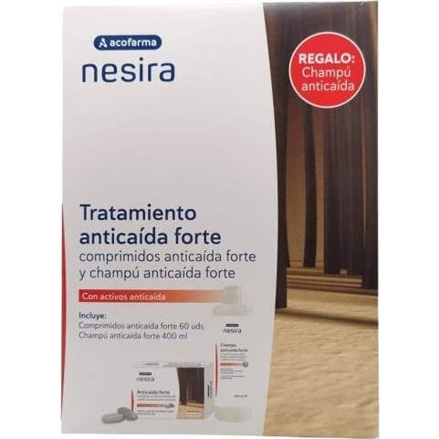 Acofarvital Acofarma Nesira Pack Tratamiento Anticaída Forte 60 Comp + Champú 400 Ml - Imagen 2