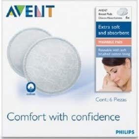 Avent Discos Absorbentes Lavables Scf155/06 6 uds
