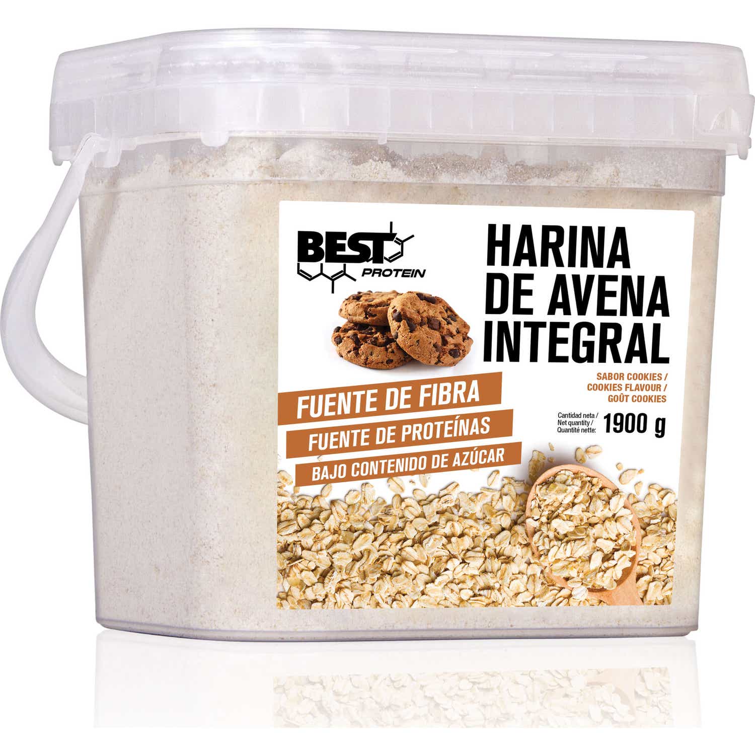 Best Protein Harina De Avena Integral Cookies 1900g