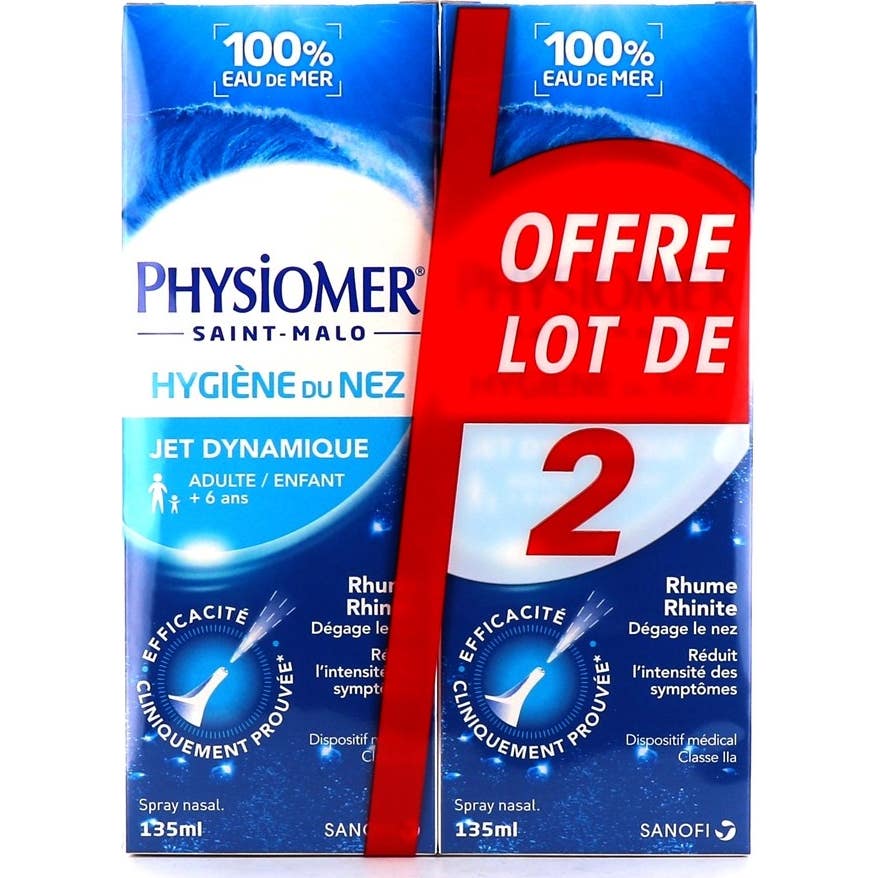 Physiomer Nasal Swan Dynamic Jet 135ml set de 2