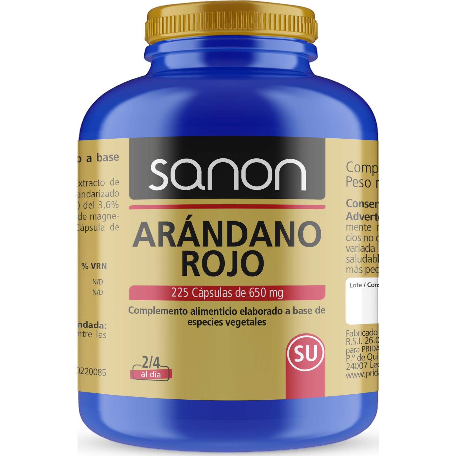 Sanon Arándano Rojo 225caps