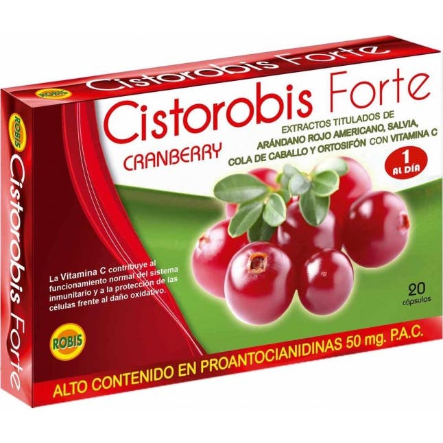 Robis Rojo Cistorobis Forte Cranberry 50 Mg 20 Caps