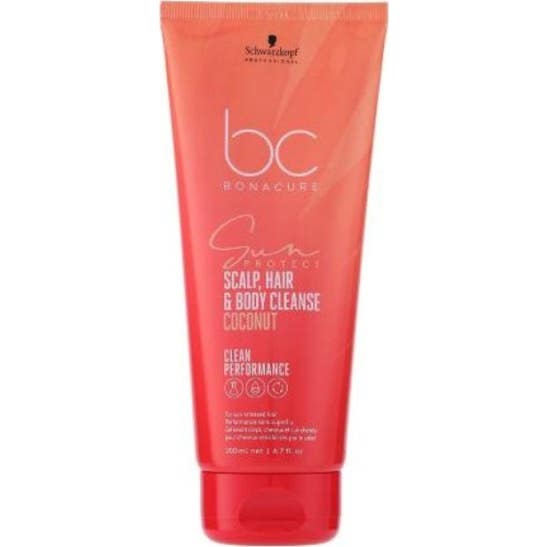Schwarzkopf Professional Bc Bonacure Sun Protect Scalp, Hair & Body Cleanse Champú Para Cabello Y Cuerpo 200 Ml - Imagen 3