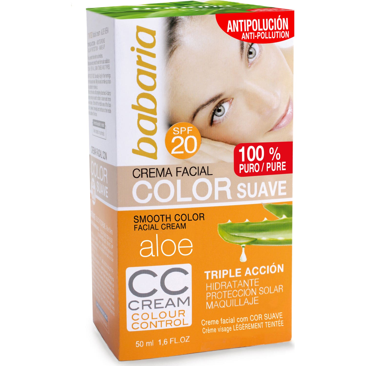 Babaria Aloe Vera Crema Facial Color Suave 50ml