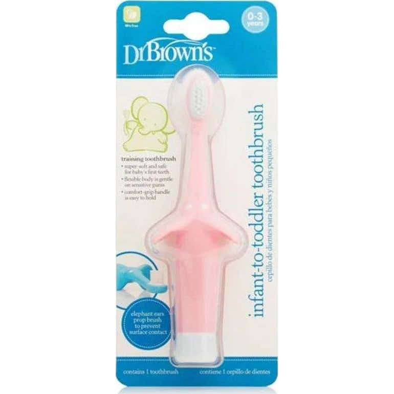 Cepillo de Dientes Bebe Infantil Rosa 0-3 Años