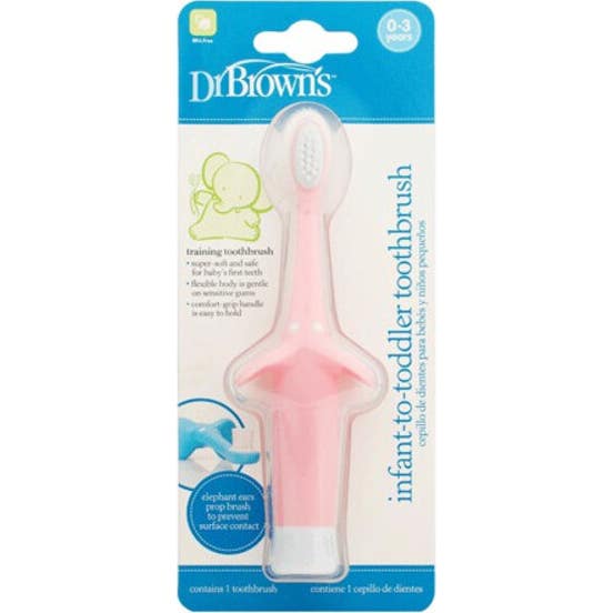 Cepillo De Dientes Bebe Infantil Rosa 0-3 Años