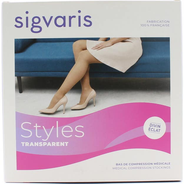 Sigvaris 2 Styles Media Autofix Large Negro XS 1 Par