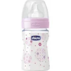 Chicco® Biberón Fisiologico Tetina Látex Boca Ancha Flujo Normal Rosa 150 ml 1 ud