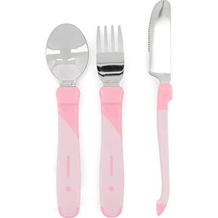 Twistshake Set de Cubiertos 12 Meses Rosa