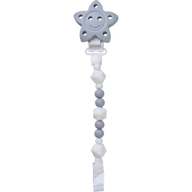 Saro Sujeta Chupetes Silicona Gris 1ud