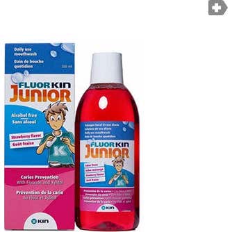 Fluor Kin Junior enjuague bucal fresa 500 ml