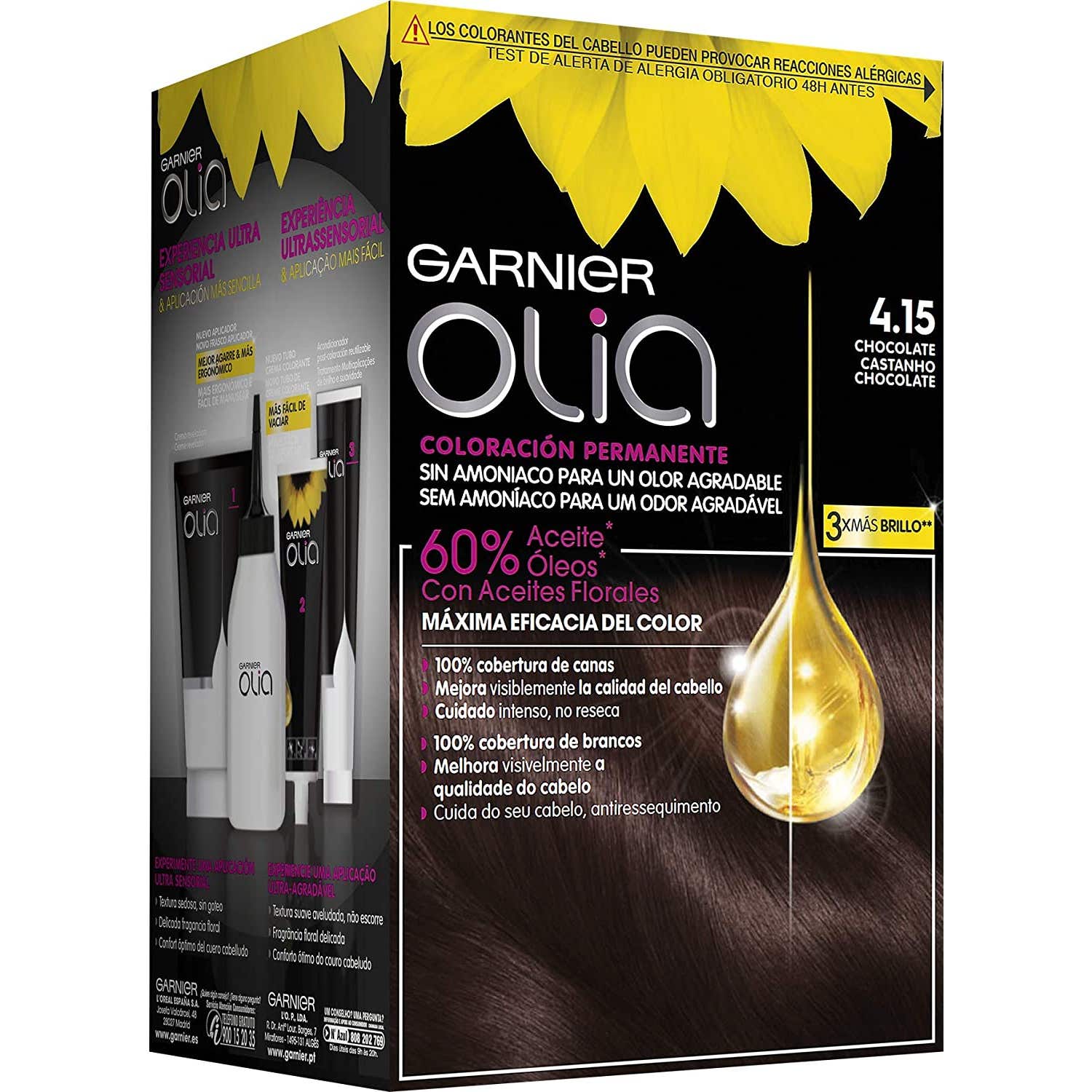 Garnier Olia Coloración Permanente N°4.15 Chocolate