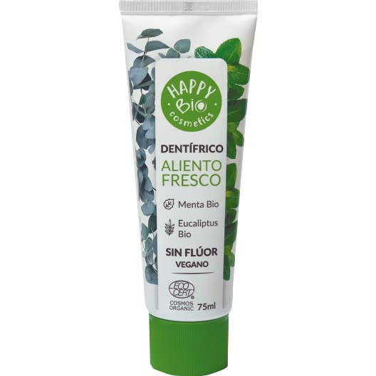 Happy Bio Cosmetics Dentífrico Aliento Fresco Menta sin Flúor 75ml