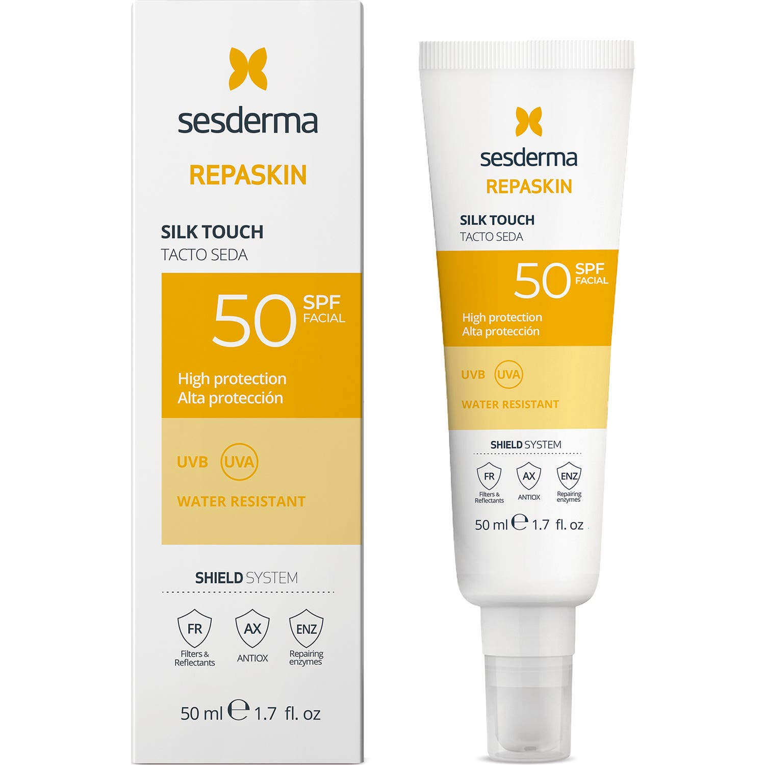 Sesderma Repaskin Fotoprotector Facial Tacto Seda SPF50 50ml