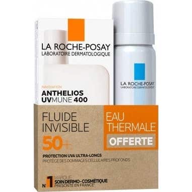 La Roche-Posay Anthelios UVMUNE 400 Fluido Invisible SPF50+ Con Perfume 50ml + Agua Termal 50ml