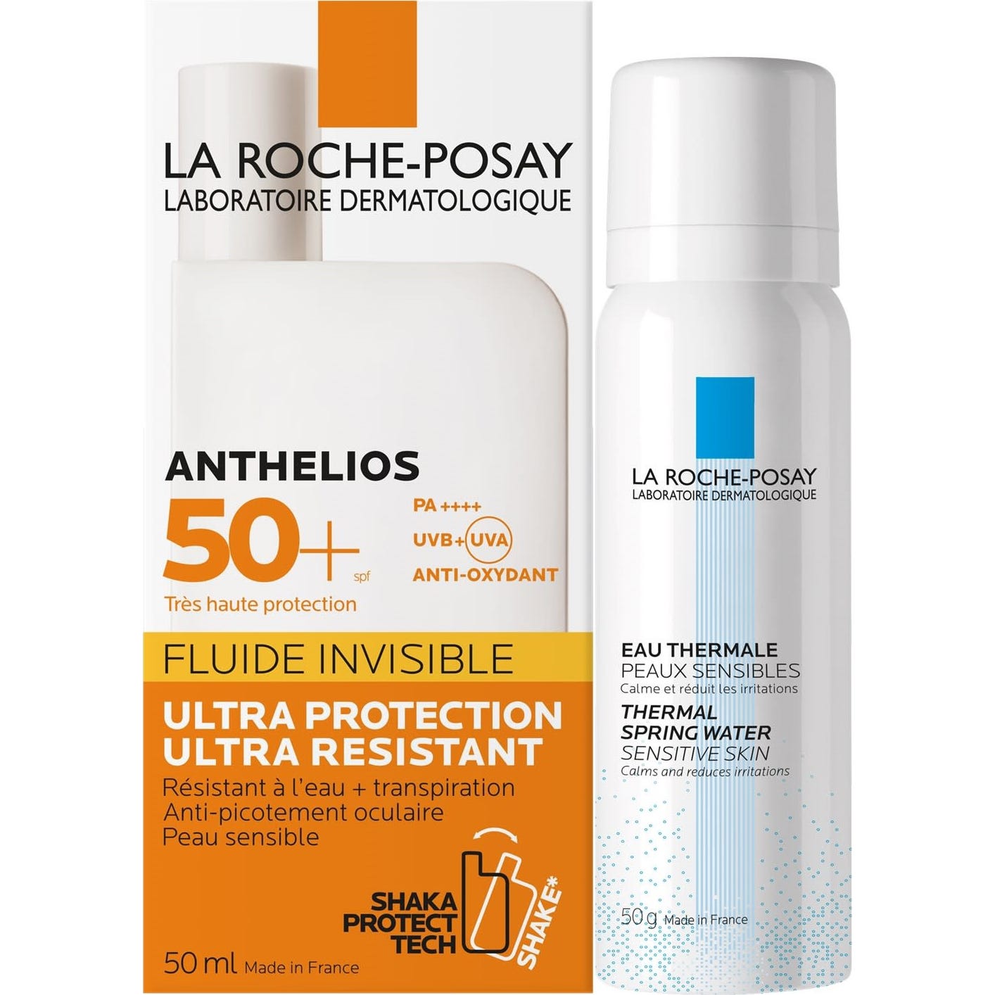 La Roche-Posay Anthelios UVMUNE 400 Fluido Invisible SPF50+ Con Perfume 50ml + Agua Termal 50ml
