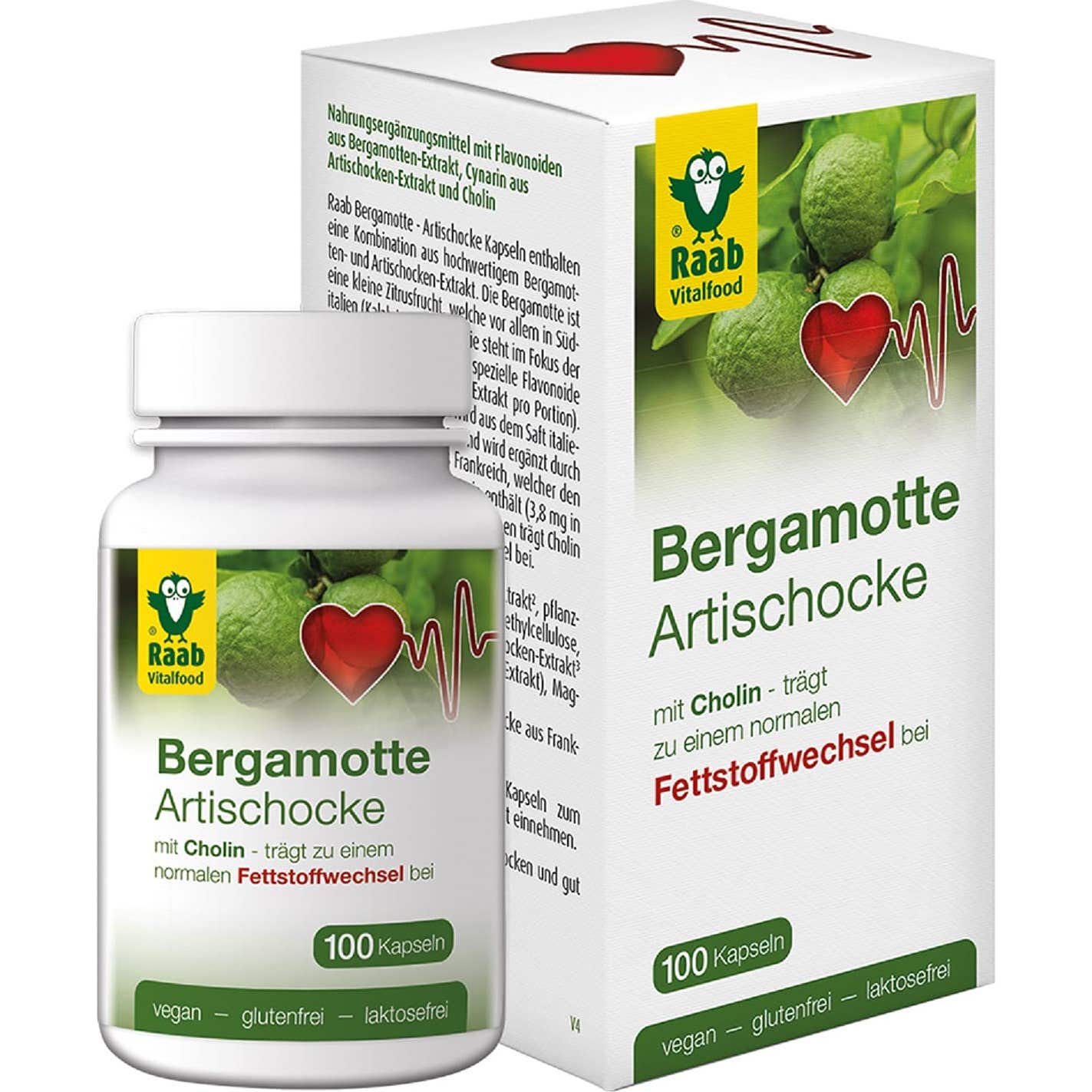 Raab Vitalfood Bergamota-Alcachofa 100caps