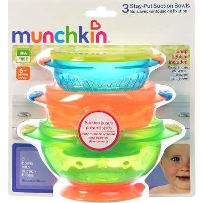 Munchkin Set Taças Coloridas com Ventosa 3 uds