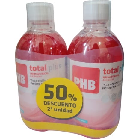 PHB Enjuague Total Plus Pack 2x500 ml