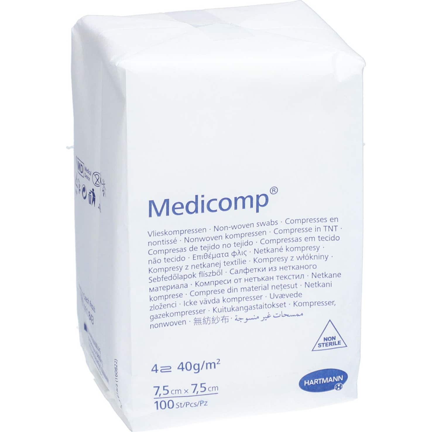 Medicomp Compresas No Esteriles 7,5x7,5cm 5uds