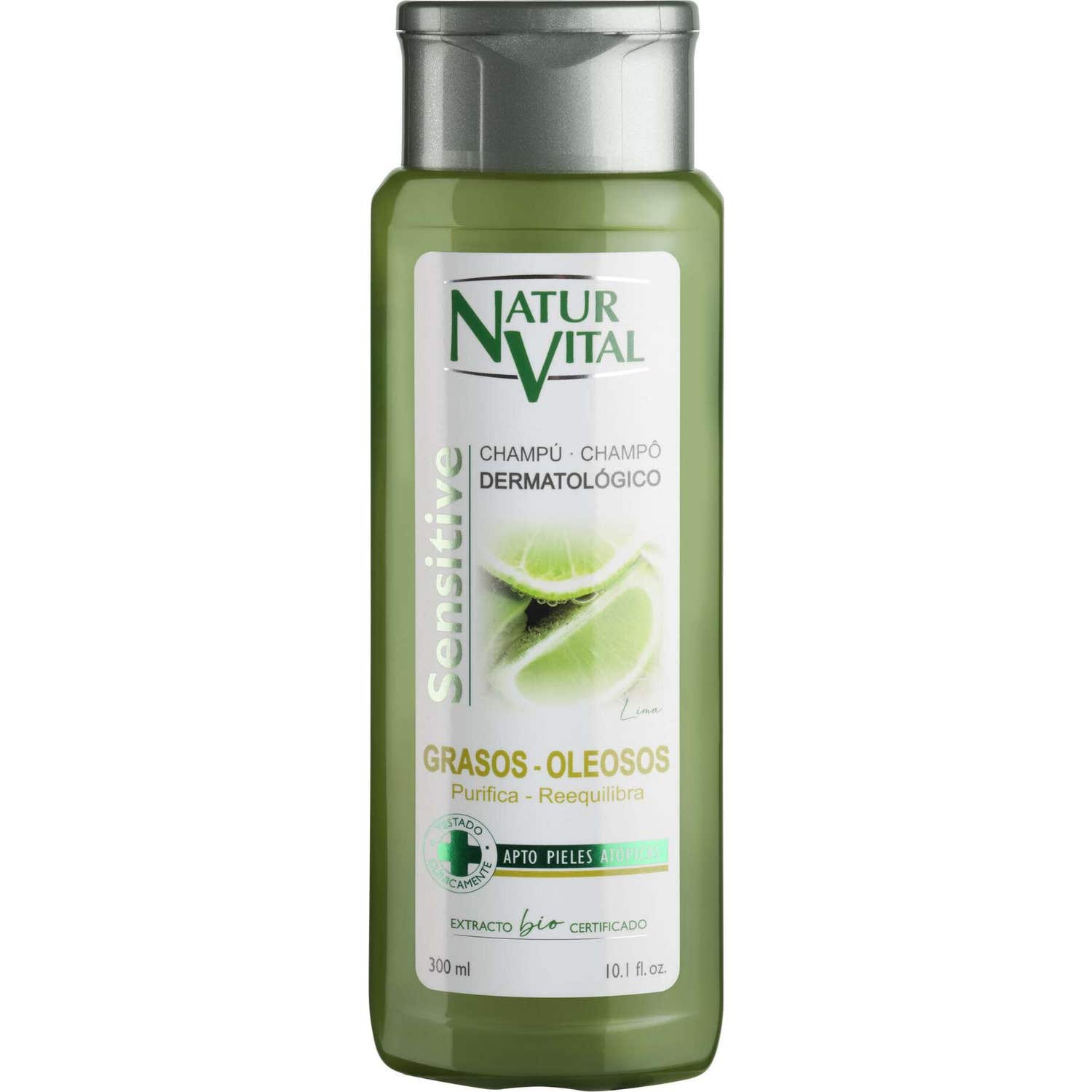 NaturVital Champú Sensitive Cabello Graso 300+100ml