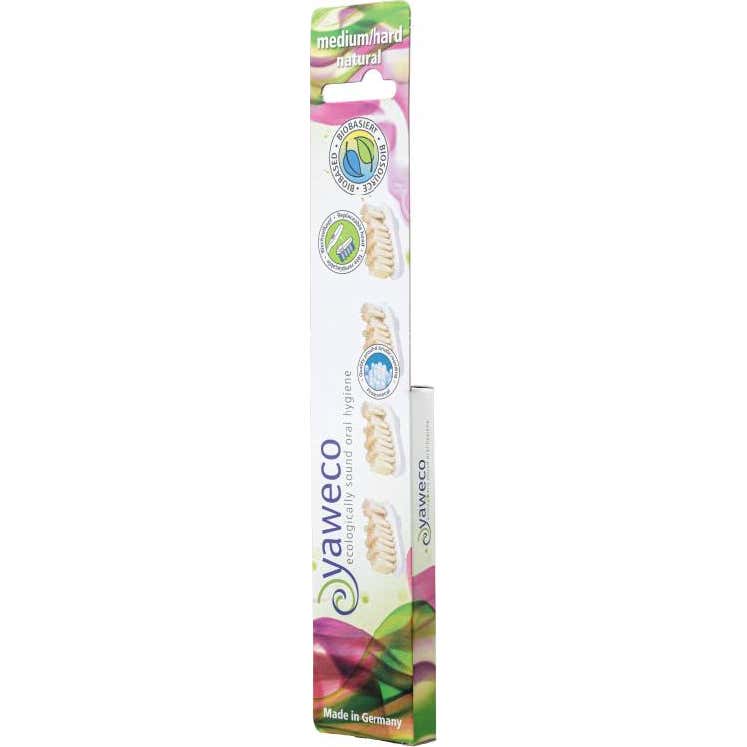 Yaweco Cabezal Cepillo Dental Natural Recambio Medio 4 uds