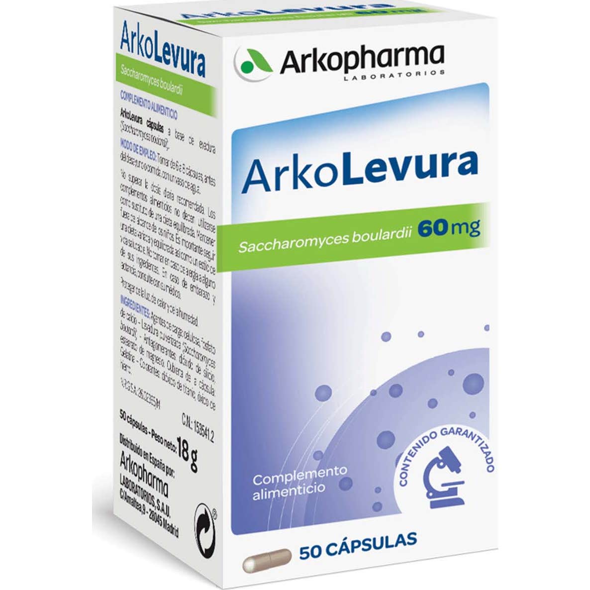 Arkopharma ArkoLevura Saccharomyces Boulardii 60mg 50caps