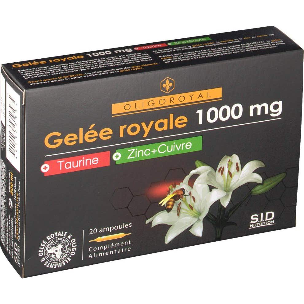 SID Nutrición - Jalea Real Oligoroyal 1000mg + Taurina + Zinc-Cobre 20 ampollas