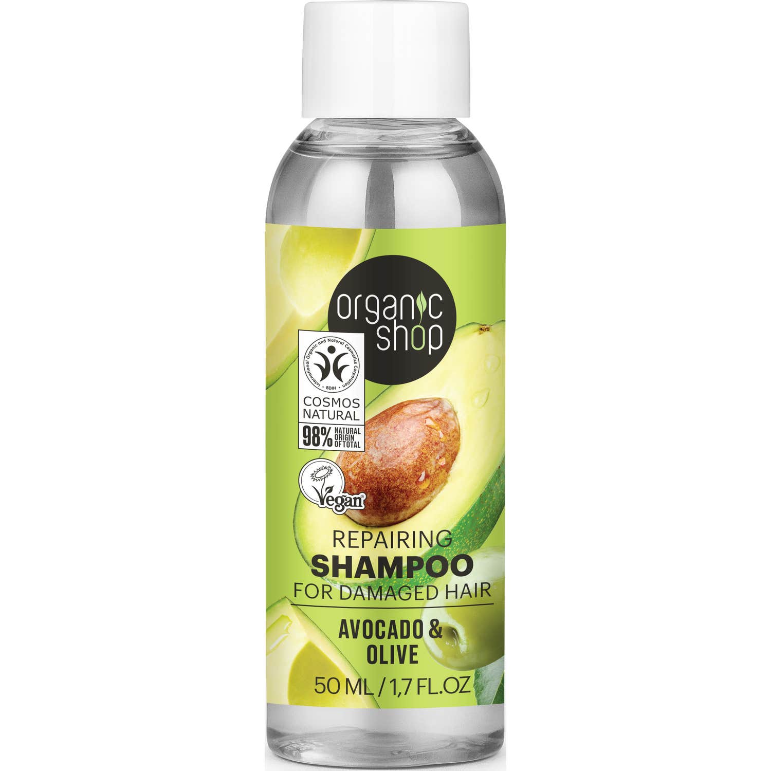 Organic Shop Repairing Shampoo Damaged Hair Avocado & Olive 50ml