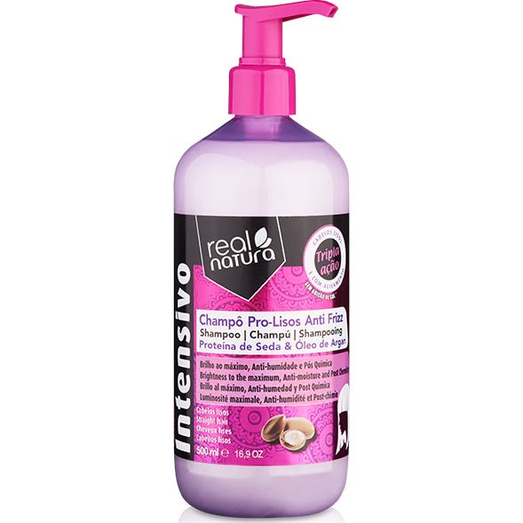 Real Natura Champú sin Sal Pro-Lisos Anti Frizz Argán 500 ml