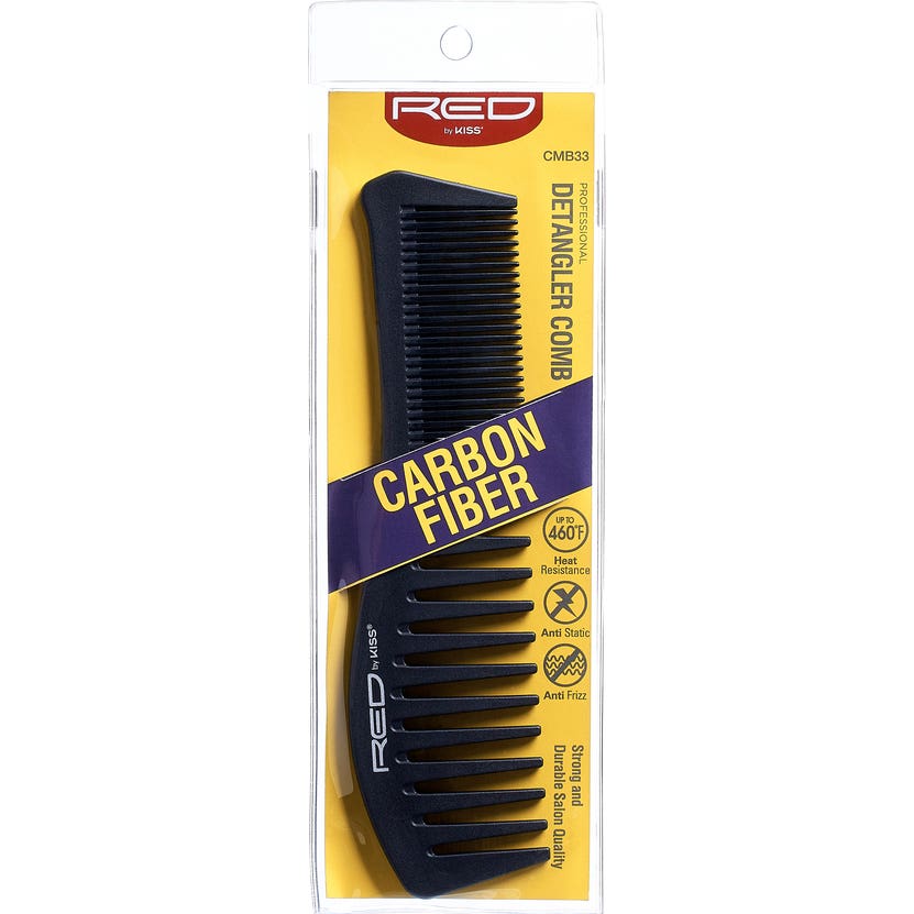 Red By Kiss Carbon Fiber Detangler Comb 1ud