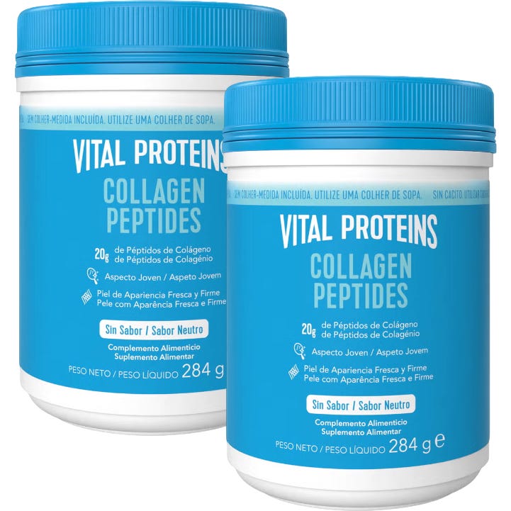 Vital Proteins Pack Collagen Peptides Péptidos de Colágeno Sin Sabor 2x284g