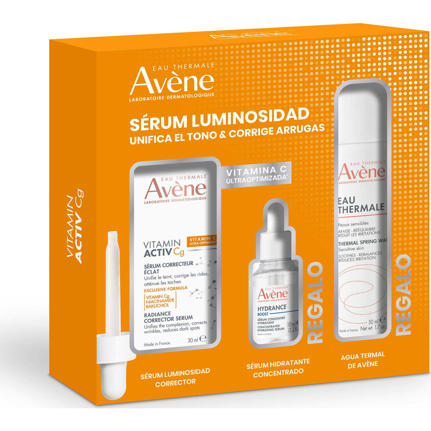 Avène Pack Serum Vitamin Activ Cg 30 ml + Sérum Hydrance Boost 10 ml + Agua Termal 50 ml