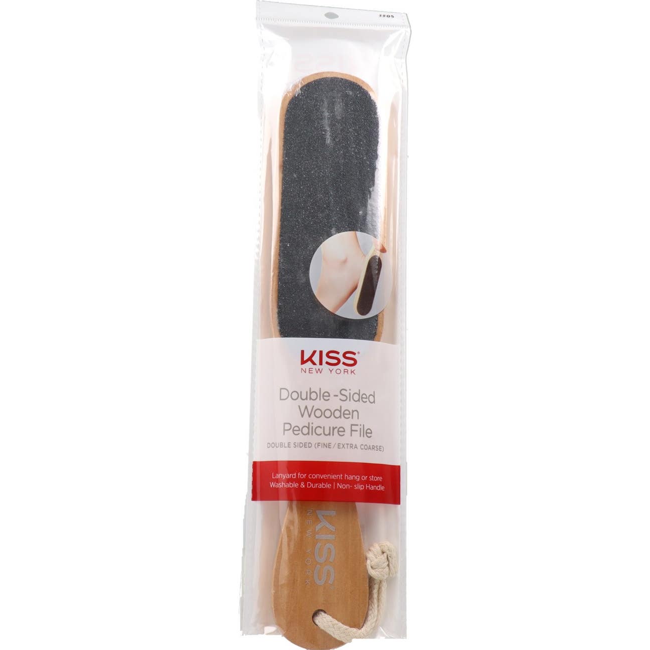 Red By Kiss KNY Double Sided Wooden Pedicure File 1ud