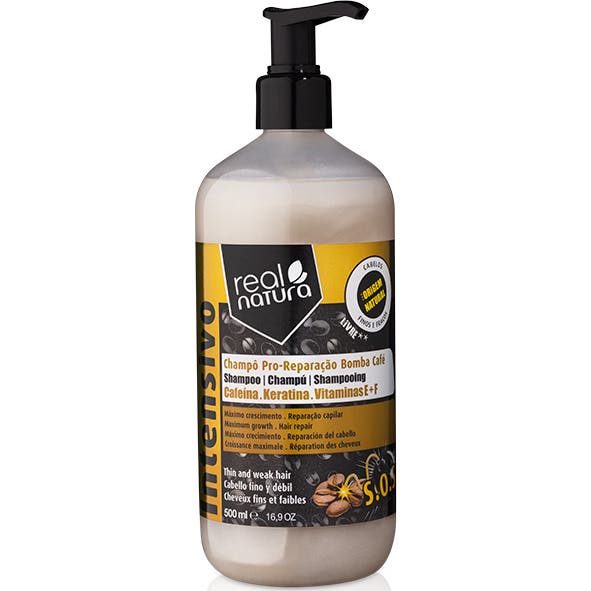 Real Natura Champú sin Sal Pro-Reparación Bomba Café 500ml