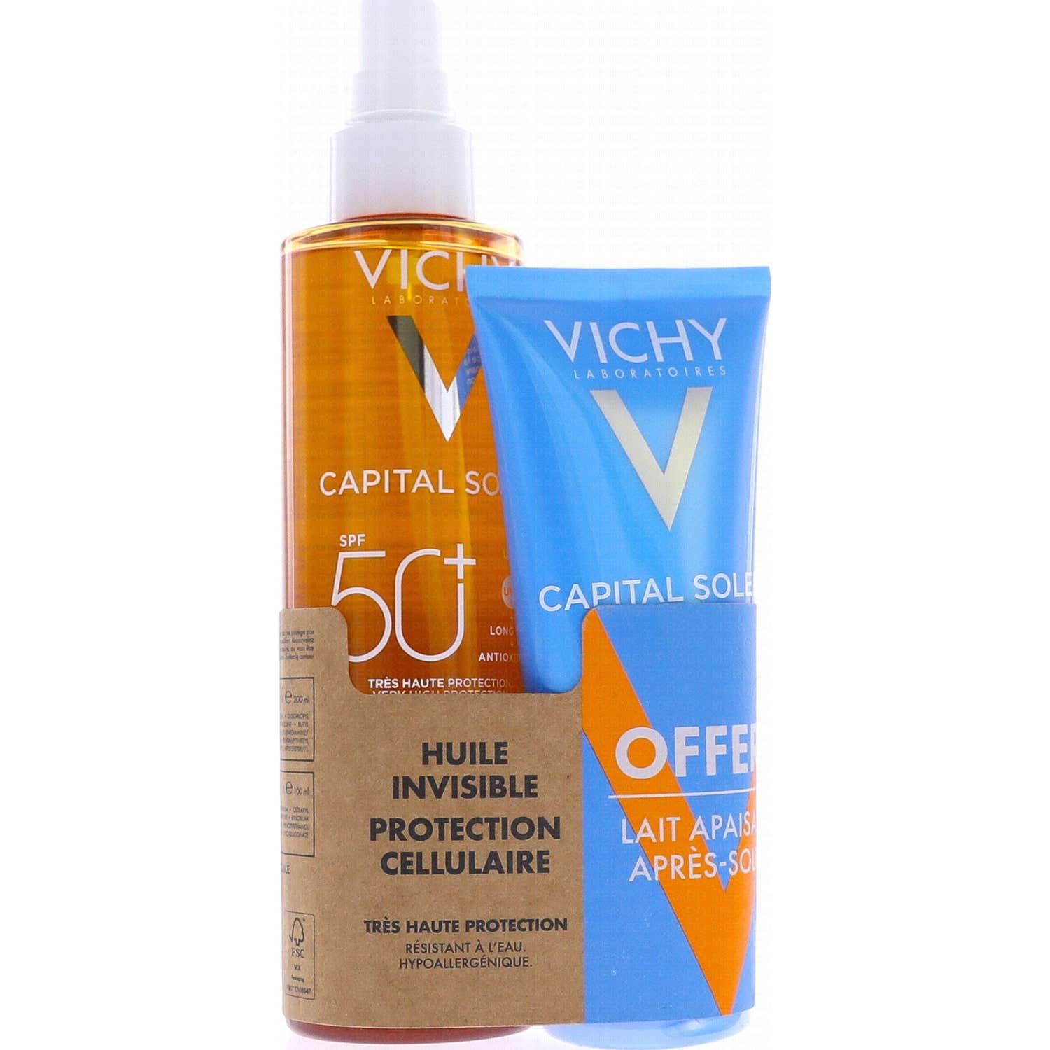 Vichy Capital Soleil Set Aceite Spf50 200ml + Loción Calmante 100ml