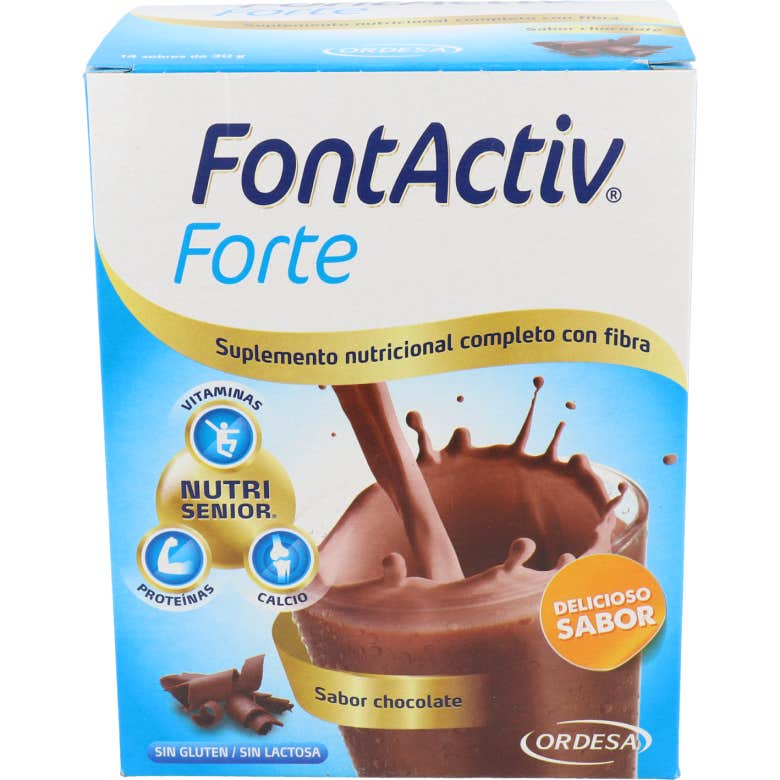FontActiv Forte Sabor Chocolate 14 Sobres + Vainilla y Café 2 Sobres