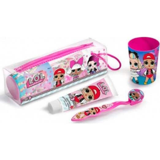 Vaza Neceser Lol Dentrifico + Cepillo + Vaso