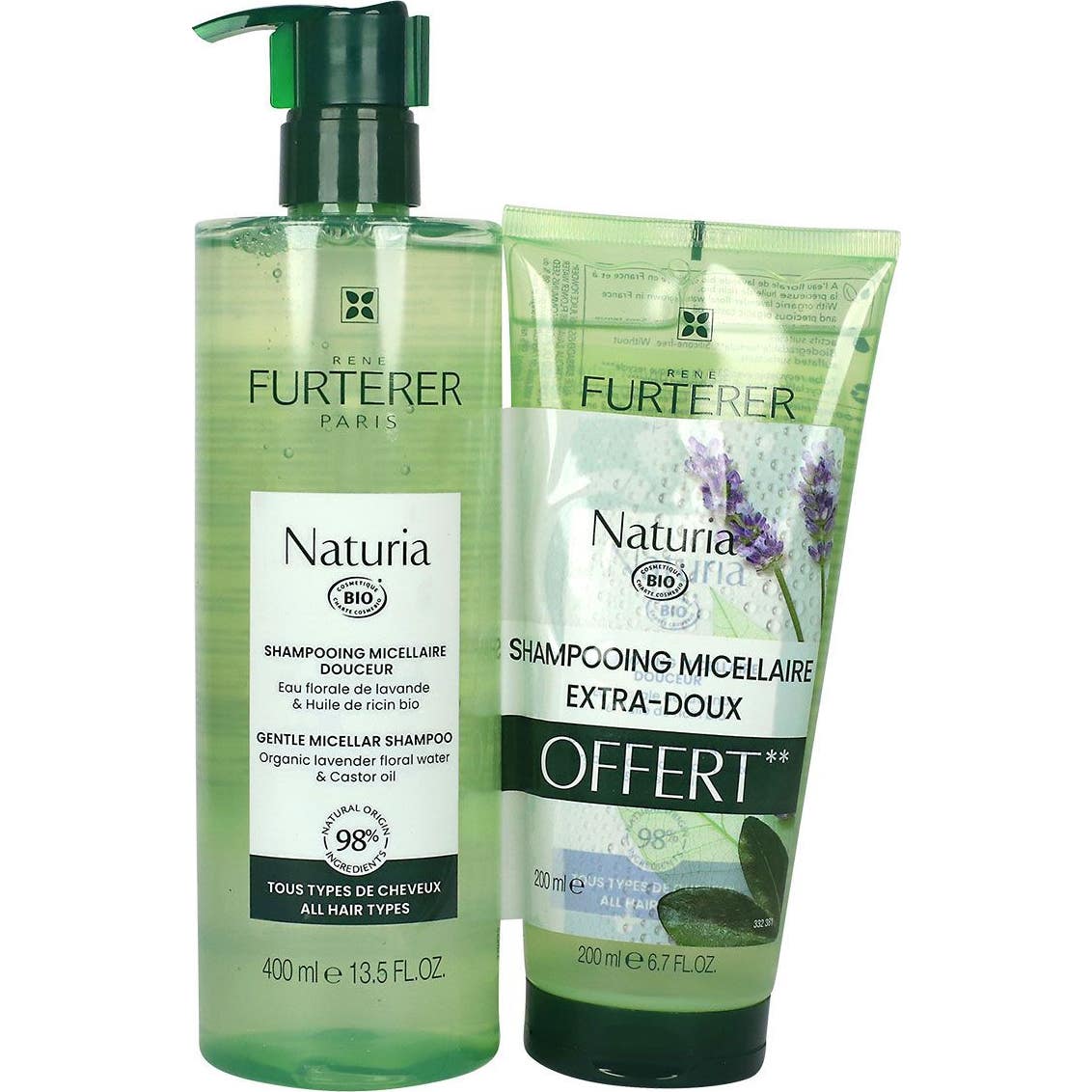 René Furterer Naturia Champú Micelar Suave 400ml + 200ml