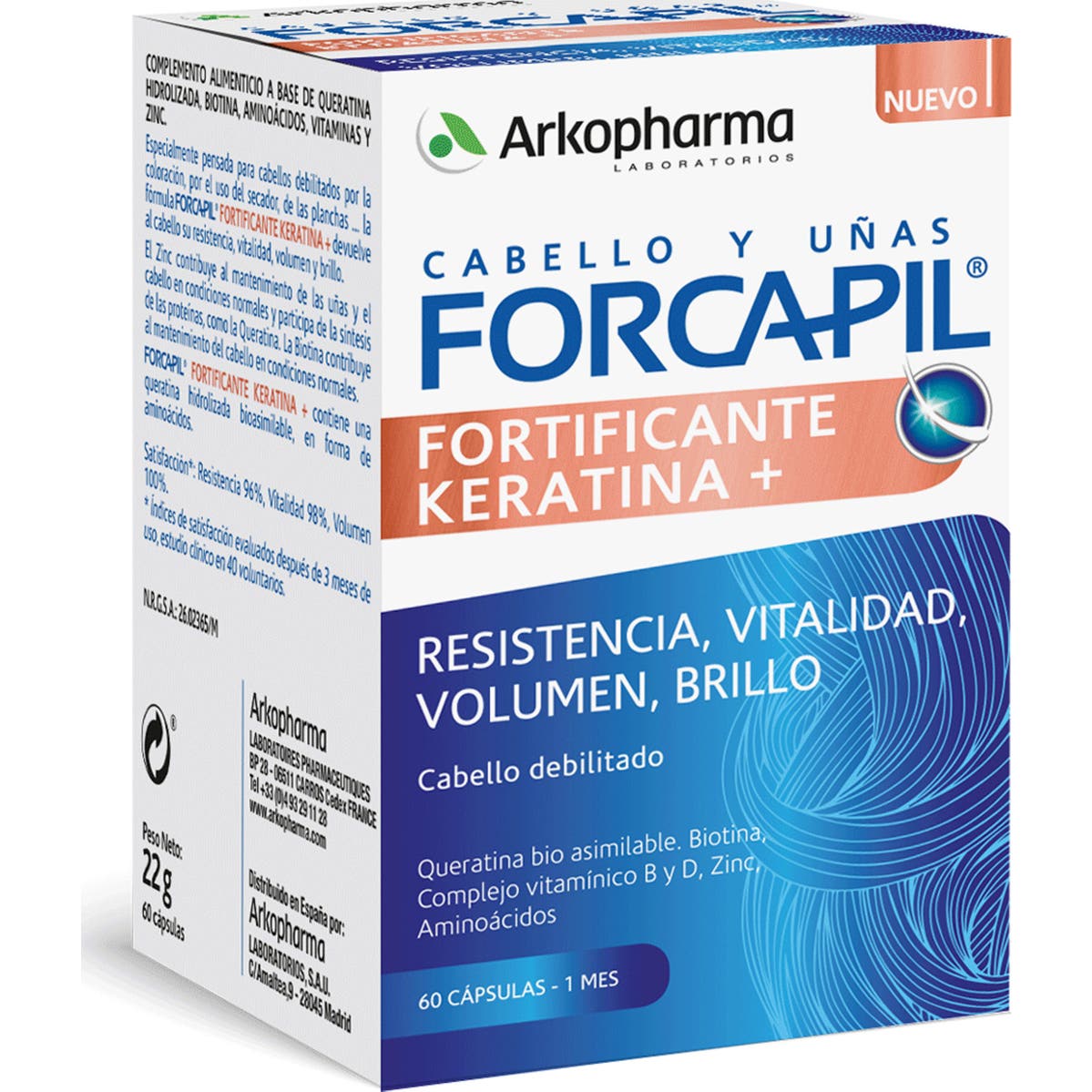 Arkopharma Forcapil Fortificante Keratina+ 60caps