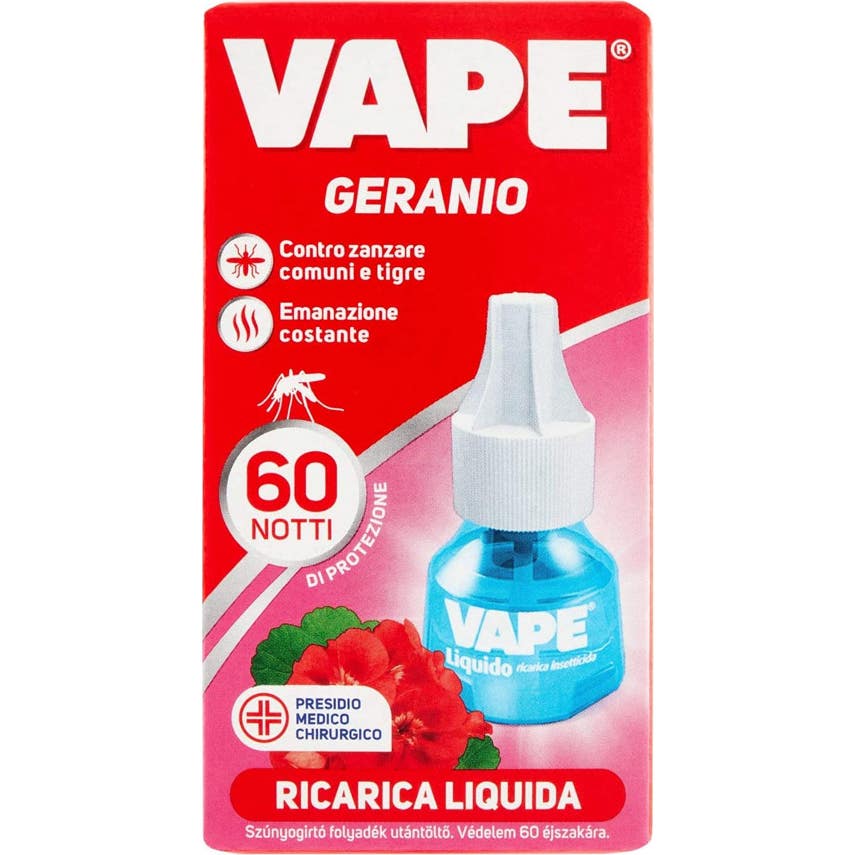 Vape Geranio Recambio Líquido Antimosquitos 60 Noches 36ml